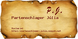 Partenschlager Júlia névjegykártya